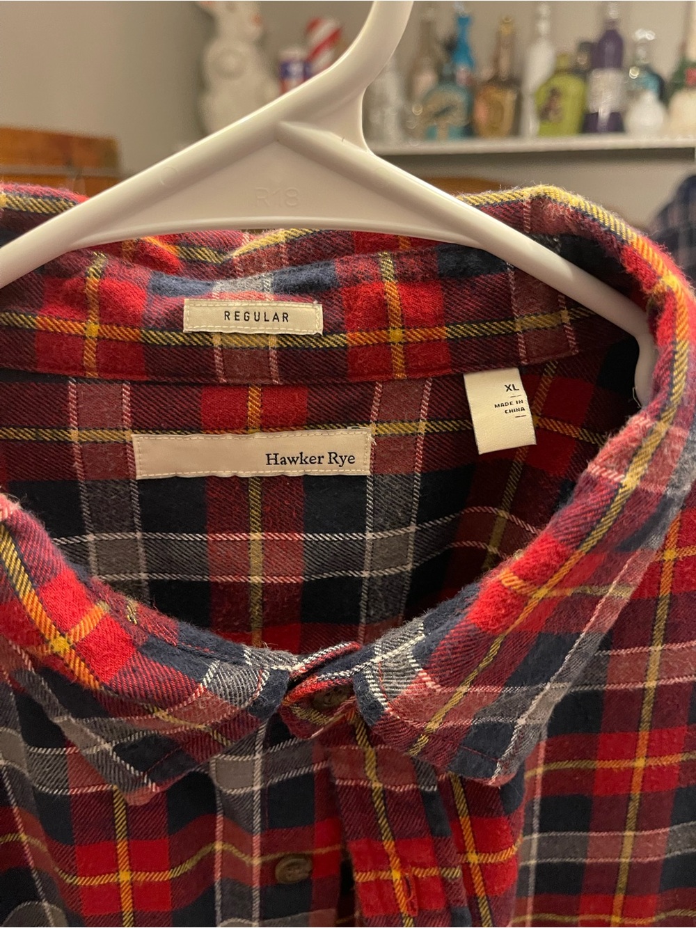 Hawker Rye Men’s Red Plaid Button-Down Shirt - XL